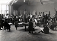 Drawing from life in Ely Hall