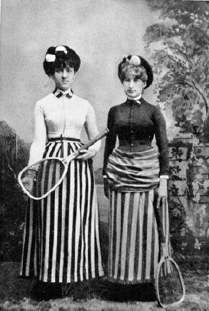 Contestants in the first tennis tournament, 1886.