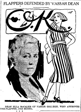 McCaleb’s defense of the “modern girl” drew national attention. Ogden Standard-Examiner, Ogden, Utah 2.16.1922