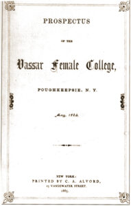 Prospectus of the Vassar Female College, Poughkeepsie, NY