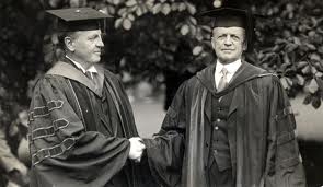 President MacCracken and his friend and advisor Professor Mills at Mills’s retirement in 1931.